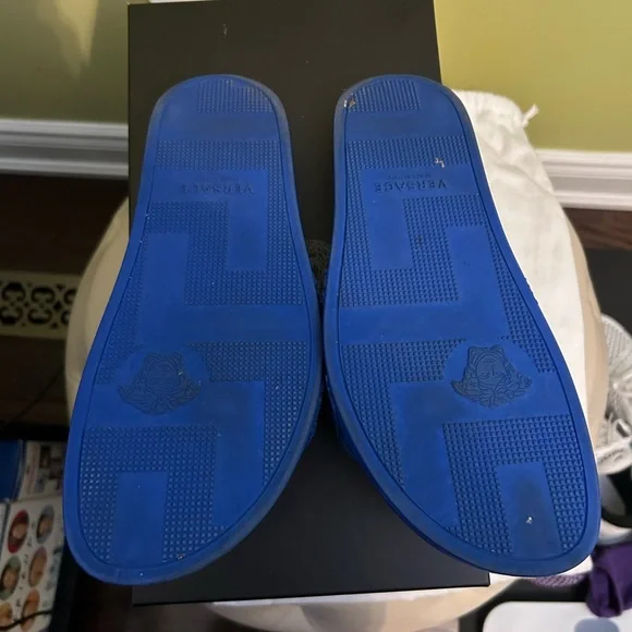 Versace Blue Slides - Picture 3 of 7